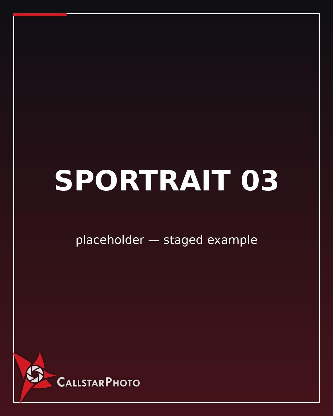 Staged Sportrait by Callstar Photo